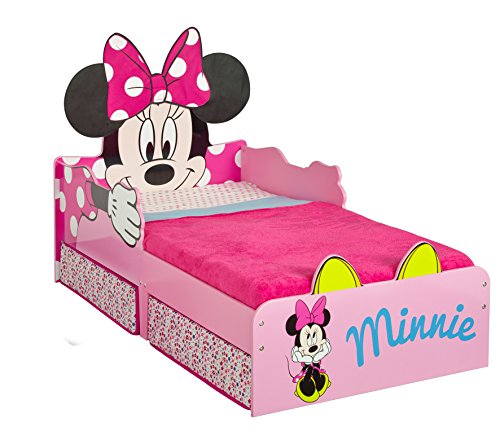 Lit pour enfants avec espace de rangement sous le lit Minnie Mouse 