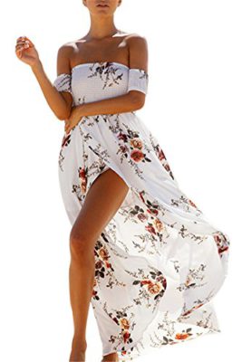 Belle Poque Mode Moulant Femme Robe Floral au Genon sans Manche pour Soirée Bal Plage 