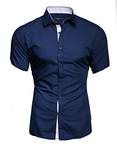Royal Paisley S-6XL Kayhan Homme Chemise Slim Fit Repassage Facile Coton Manches Courtes Modell