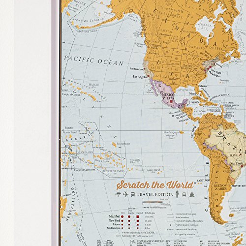 Carte Du Monde Scratch The World édition De Voyage Cadeau De Voyage Format A3 42cm Largeur X 297 Cm Hauteur