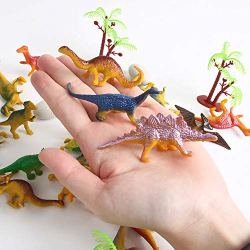 LBLA 30PCS Mini Dinosaure Jouet Le Monde des Dinosaures Dinosaures Figurine Modèle Monde Jurassique Jouets Décoration de Fête Souvenirs Educatif Jouets pour Enfants Garçons 