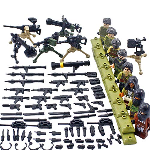 2x Manche Noir SWAT Police Militaire Mini Figures arme armée soldat Fits LEGO 