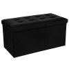 AC-Dco-Pouf-de-Rangement-Double-Velours-Lysandre-Noir-0 AC-Déco Pouf de Rangement Double Velours Lysandre Noir