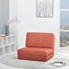 Artdeco fauteuil convertible chauffeuse convertible plusieurs couleurs (petit, orange tissu)