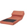 Artdeco fauteuil convertible chauffeuse convertible plusieurs couleurs (petit, orange tissu)