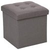 Atmosphera-Pouf-Pliant-Gris-Lysandre-0 Atmosphera - Pouf Pliant Gris Lysandre
