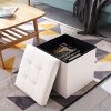 BRIAN-DANY-Pouf-Coffre-de-Rangement-Tabouret-Pliant-Pouf-de-Pliable-Cube-Simili-Cuir-38-x-38-x-38-cm-Blanc-0-1 BRIAN & DANY Pouf Coffre de Rangement Tabouret Pliant Pouf de Pliable Cube Simili Cuir, 38 x 38 x 38 cm, Blanc