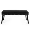 Beautify-Banc-en-Velours-Noir-Rivets-Apparents-Sige-de-Fentre-Meuble-pour-ChambreSalle-de-Sjour-Chaise-Capitonne-0 Beautify Banc en Velours Noir - Rivets Apparents - Siège de Fenêtre - Meuble pour Chambre/Salle de Séjour - Chaise Capitonnée