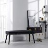 Beautify-Banc-en-Velours-Noir-Rivets-Apparents-Sige-de-Fentre-Meuble-pour-ChambreSalle-de-Sjour-Chaise-Capitonne-0-3 Beautify Banc en Velours Noir - Rivets Apparents - Siège de Fenêtre - Meuble pour Chambre/Salle de Séjour - Chaise Capitonnée