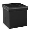 Bonlife Tabouret Pouf Coffre Rangement Pliable Pliant Cube Siège de Rangement Boîte