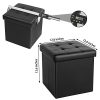 Bonlife Tabouret Pouf Coffre Rangement Pliable Pliant Cube Siège de Rangement Boîte