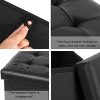 Bonlife Tabouret Pouf Coffre Rangement Pliable Pliant Cube Siège de Rangement Boîte