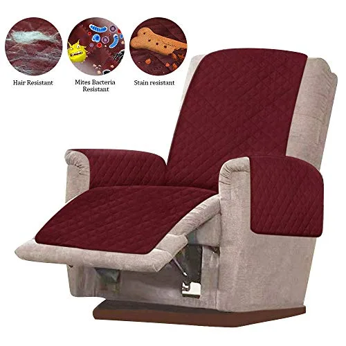 Bottlewise Housse Fauteuil Relax Matelassé Antidérapant, Couverture Fauteuil Inclinable Doux et Confortable, Housse Canapé 1 Place pour Enfant et Animaux Domestique