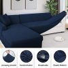 CAVEEN Housse de canapé Extensible en L Housse Protecteur Canapés de 2 pièces - 3 Places + 3 Places Stretch Housses de canapé en Tissu élastique