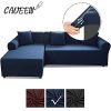 CAVEEN Housse de canapé Extensible en L Housse Protecteur Canapés de 2 pièces - 3 Places + 3 Places Stretch Housses de canapé en Tissu élastique
