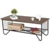 COSTWAY-Table-Basse-Table-Salon-Rtro-Vintage-en-Mtal-et-MDF-Style-Industrielle-Surface-Impermable-avec-tagre-de-Rangement-105x50x415-CM-0-2 COSTWAY Table Basse Table Salon Rétro Vintage en Métal et MDF Style Industrielle Surface Imperméable avec Étagère de Rangement 105x50x41,5 CM