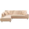 Cysincos Housse de Canapé Couleur Unie 1 2 3 4 Places Protecteur Canapé Simple Chic Housse Canapé d'Angle Extensible Décoration Salle Chambre Toutes Les Saisons