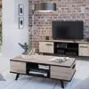 Demeyere-Table-Basse-Design-Style-Industriel-Idal-pour-Votre-Coin-Salon-TV-2-Niches-et-2-Tiroirs-Coulissants-Collection-Wayne-Chne-BrosseNoir-Mat-L-1066-cm-x-P-501-cm-x-H-352-cm-0-0 Demeyere Table Basse Design Style Industriel-Idéal pour Votre Coin Salon TV-2 Niches et 2 Tiroirs Coulissants-Collection Wayne, Chêne Brosse/Noir Mat, L 106,6 cm x P 50,1 cm x H 35,2 cm