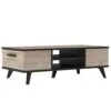 Demeyere-Table-Basse-Design-Style-Industriel-Idal-pour-Votre-Coin-Salon-TV-2-Niches-et-2-Tiroirs-Coulissants-Collection-Wayne-Chne-BrosseNoir-Mat-L-1066-cm-x-P-501-cm-x-H-352-cm-0 Demeyere Table Basse Design Style Industriel-Idéal pour Votre Coin Salon TV-2 Niches et 2 Tiroirs Coulissants-Collection Wayne, Chêne Brosse/Noir Mat, L 106,6 cm x P 50,1 cm x H 35,2 cm