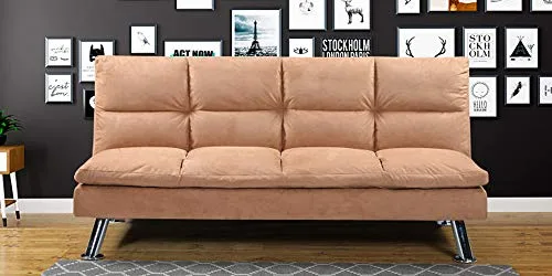 Designetsamaison Banquette Clic Clac 3 Places Marron - Vanan