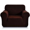 E EBETA Élastique Housses de canapé Housses de Coussin, Revêtement de Canapé Extensible Housses de canapé à 1 Places （Ivoire，85-115 cm）