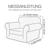 E EBETA Élastique Housses de canapé Housses de Coussin, Revêtement de Canapé Extensible Housses de canapé à 1 Places （Ivoire，85-115 cm）