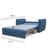 E-MEUBLES Petit Canapé lit Convertible Salon Chambre d'ado Tissu Structure de Tresse SARA 120