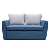 E-MEUBLES Petit Canapé lit Convertible Salon Chambre d'ado Tissu Structure de Tresse SARA 120