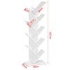 EUGAD Bibliothèque de Rangement Étagère de Rangement Étagère de Sol 8 Niveaux 40x20x127cm,Blanc 0011SHG