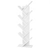 EUGAD Bibliothèque de Rangement Étagère de Rangement Étagère de Sol 8 Niveaux 40x20x127cm,Blanc 0011SHG