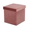 FURNISH-1-Pouf-Coffre-de-Rangement-Pliable-Repose-Pied-en-Velours-Tabouret-Cube-Rose-38-x-38-x-38-cm-0 FURNISH 1 Pouf, Coffre de Rangement Pliable Repose Pied en Velours Tabouret Cube Rose 38 x 38 x 38 cm