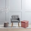 FURNISH-1-Pouf-Coffre-de-Rangement-Pliable-Repose-Pied-en-Velours-Tabouret-Cube-Rose-38-x-38-x-38-cm-0-2 FURNISH 1 Pouf, Coffre de Rangement Pliable Repose Pied en Velours Tabouret Cube Rose 38 x 38 x 38 cm