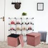 FURNISH-1-Pouf-Coffre-de-Rangement-Pliable-Repose-Pied-en-Velours-Tabouret-Cube-Rose-38-x-38-x-38-cm-0-3 FURNISH 1 Pouf, Coffre de Rangement Pliable Repose Pied en Velours Tabouret Cube Rose 38 x 38 x 38 cm