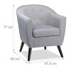 Fauteuil-Cocktail-Retro-annes-50-Chaise-Salon-Vintage-accoudoirs-Coussin-HxlxP-77-x-675-x-65-cm-Gris-0-0 Fauteuil Cocktail Retro, années 50 Chaise Salon Vintage, accoudoirs Coussin, HxlxP: 77 x 67,5 x 65 cm, Gris