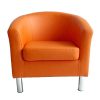 Fauteuil-moderne-en-simili-cuir-avec-pieds-chroms-pour-la-maison-la-salle--manger-le-salon-le-bureau-la-salle-de-rception-Orange-0-0 Fauteuil moderne en simili cuir avec pieds chromés pour la maison, la salle à manger, le salon, le bureau, la salle de réception Orange
