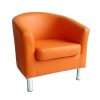 Fauteuil-moderne-en-simili-cuir-avec-pieds-chroms-pour-la-maison-la-salle--manger-le-salon-le-bureau-la-salle-de-rception-Orange-0 Fauteuil moderne en simili cuir avec pieds chromés pour la maison, la salle à manger, le salon, le bureau, la salle de réception Orange