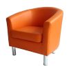 Fauteuil-moderne-en-simili-cuir-avec-pieds-chroms-pour-la-maison-la-salle--manger-le-salon-le-bureau-la-salle-de-rception-Orange-0-3 Fauteuil moderne en simili cuir avec pieds chromés pour la maison, la salle à manger, le salon, le bureau, la salle de réception Orange