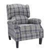 GOTOTOP Fauteuil Canapé Inclinable avec Pieds en Bois Sofa Fauteuil Relaxation de Dossier Réglable
