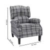 GOTOTOP Fauteuil Canapé Inclinable avec Pieds en Bois Sofa Fauteuil Relaxation de Dossier Réglable