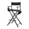 EBTOOLS Chaise de Maquillage, légère et Portable avec Poches latérales Noir