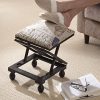 Gablemere Repose-Pieds 3 Positions en Bois, Coloris Acajou et Blanc