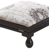 Gablemere Repose-Pieds 3 Positions en Bois, Coloris Acajou et Blanc