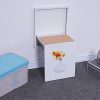 HHCP-Repose-Pieds-Pliant-De-Salle-De-Bain-Tabouret-De-Change-Mural-avec-Cadre-en-Caoutchouc-Et-Couverture-en-Cuir-PU-pour-Chambre-Et-Cuisine-0 HHCP Repose-Pieds Pliant De Salle De Bain, Tabouret De Change Mural avec Cadre en Caoutchouc Et Couverture en Cuir PU pour Chambre Et Cuisine