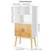 HOMECHO-Bibliothque-Scandinave-Meuble-de-Rangement-pour-Sallon-Chambre-de-Coucher-Entre-60-x-30-x-120cm-2-tagres-2-Portes-et-4-Pieds-Hauts-0-0 HOMECHO Bibliothèque Scandinave, Meuble de Rangement - pour Sallon, Chambre de Coucher, Entrée 60 x 30 x 120cm ( 2 Étagères, 2 Portes et 4 Pieds Hauts)