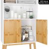 HOMECHO-Bibliothque-Scandinave-Meuble-de-Rangement-pour-Sallon-Chambre-de-Coucher-Entre-60-x-30-x-120cm-2-tagres-2-Portes-et-4-Pieds-Hauts-0-2 HOMECHO Bibliothèque Scandinave, Meuble de Rangement - pour Sallon, Chambre de Coucher, Entrée 60 x 30 x 120cm ( 2 Étagères, 2 Portes et 4 Pieds Hauts)