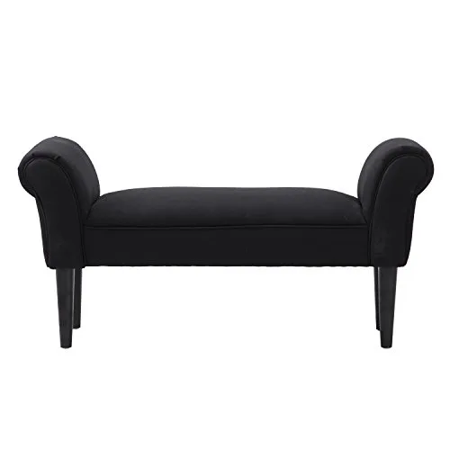 Homcom Banc Banquette Design Contemporain accoudoirs courbés Grand Confort 102L x 31l x 51H cm