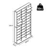 Homcom Bibliothèque étagère Style Contemporain 33 Compartiments réglables en Hauteur 1,02L x 0,24l x 1,95H m