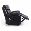 Homcom Fauteuil de Massage et Relaxation électrique Chauffant inclinable pivotant Repose-Pied télécommande Noir