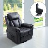 Homcom Fauteuil de Relaxation électrique Fauteuil releveur inclinable avec Repose-Pied Ajustable Simili Cuir