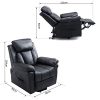 Homcom Fauteuil de Relaxation électrique Fauteuil releveur inclinable avec Repose-Pied Ajustable Simili Cuir
